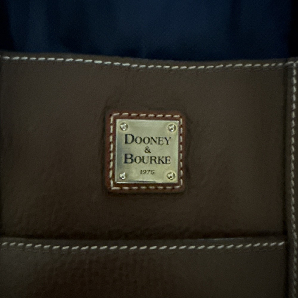 Dooney & Bourke Brown Leather Tote Crossbody Bag - Picture 3 of 8